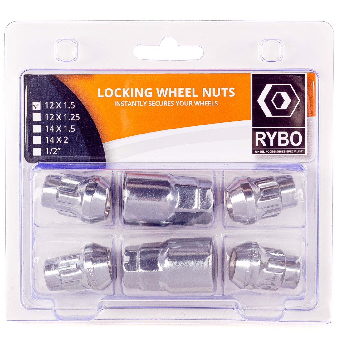 Closed-End Wheel Locking Nuts With 2 Keys